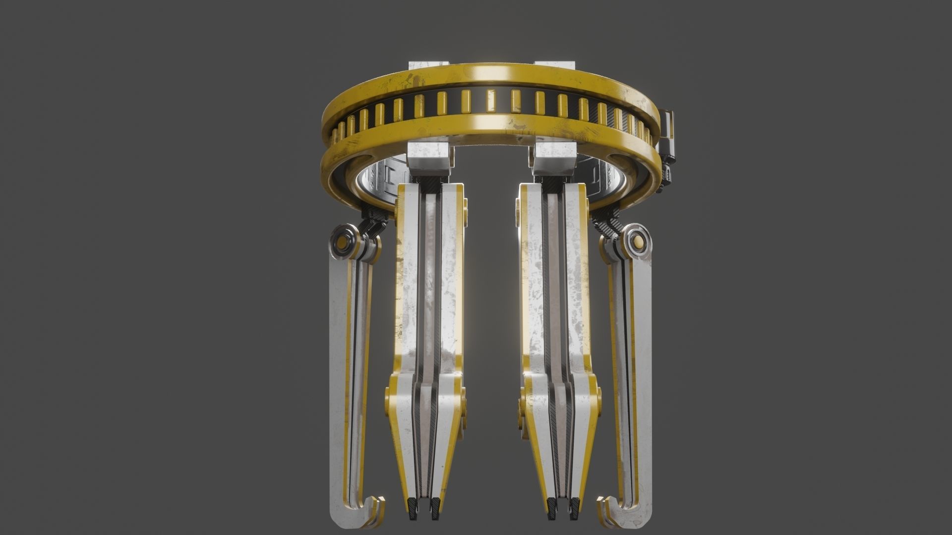 Yellow Robot Sci-fi 3D model_56
