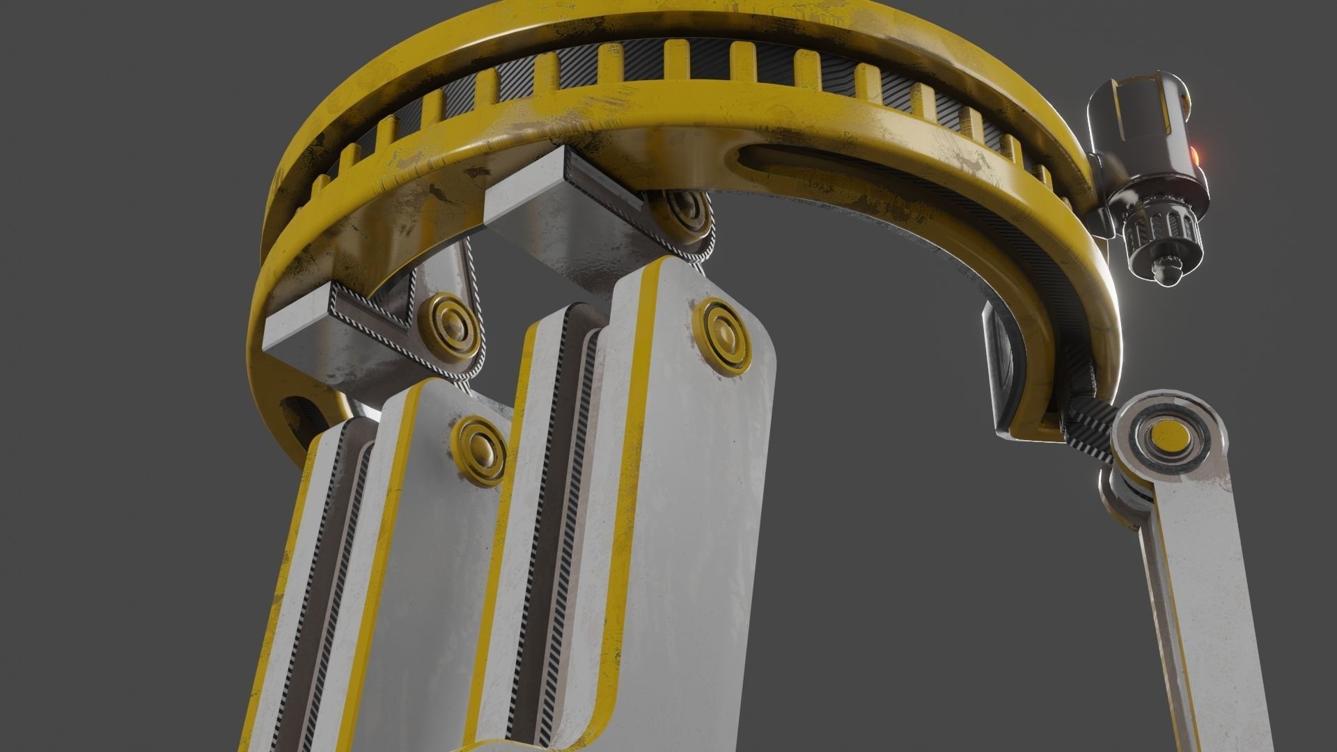 Yellow Robot Sci-fi 3D model_64