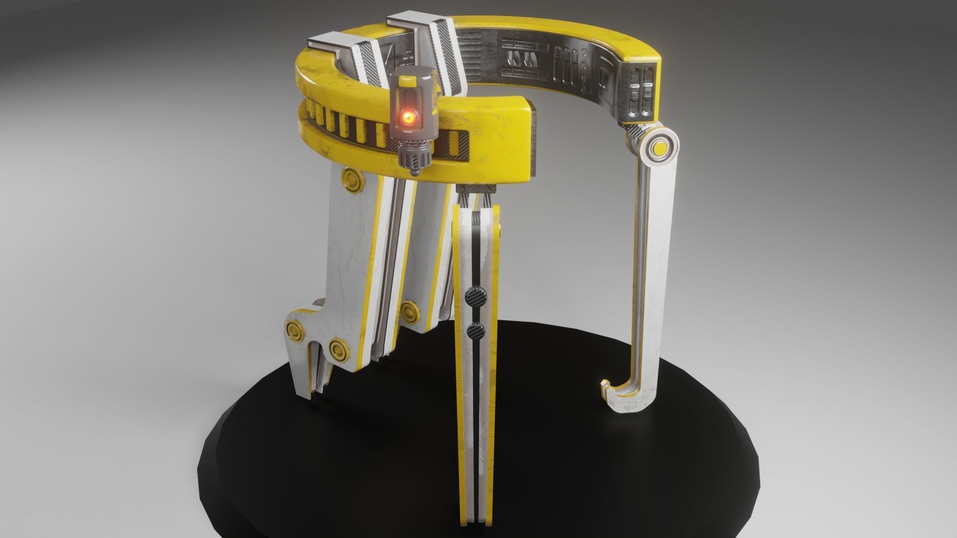 Yellow Robot Sci-fi 3D model_106