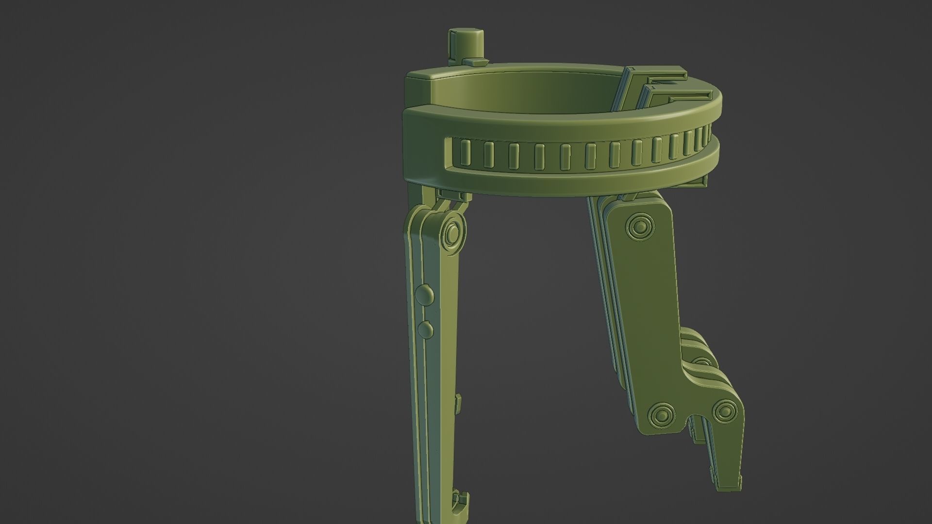 Yellow Robot Sci-fi 3D model_9