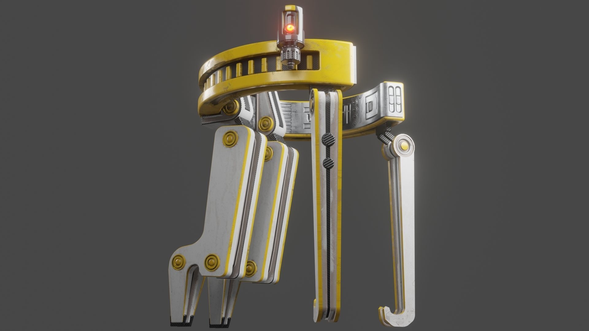 Yellow Robot Sci-fi 3D model_19