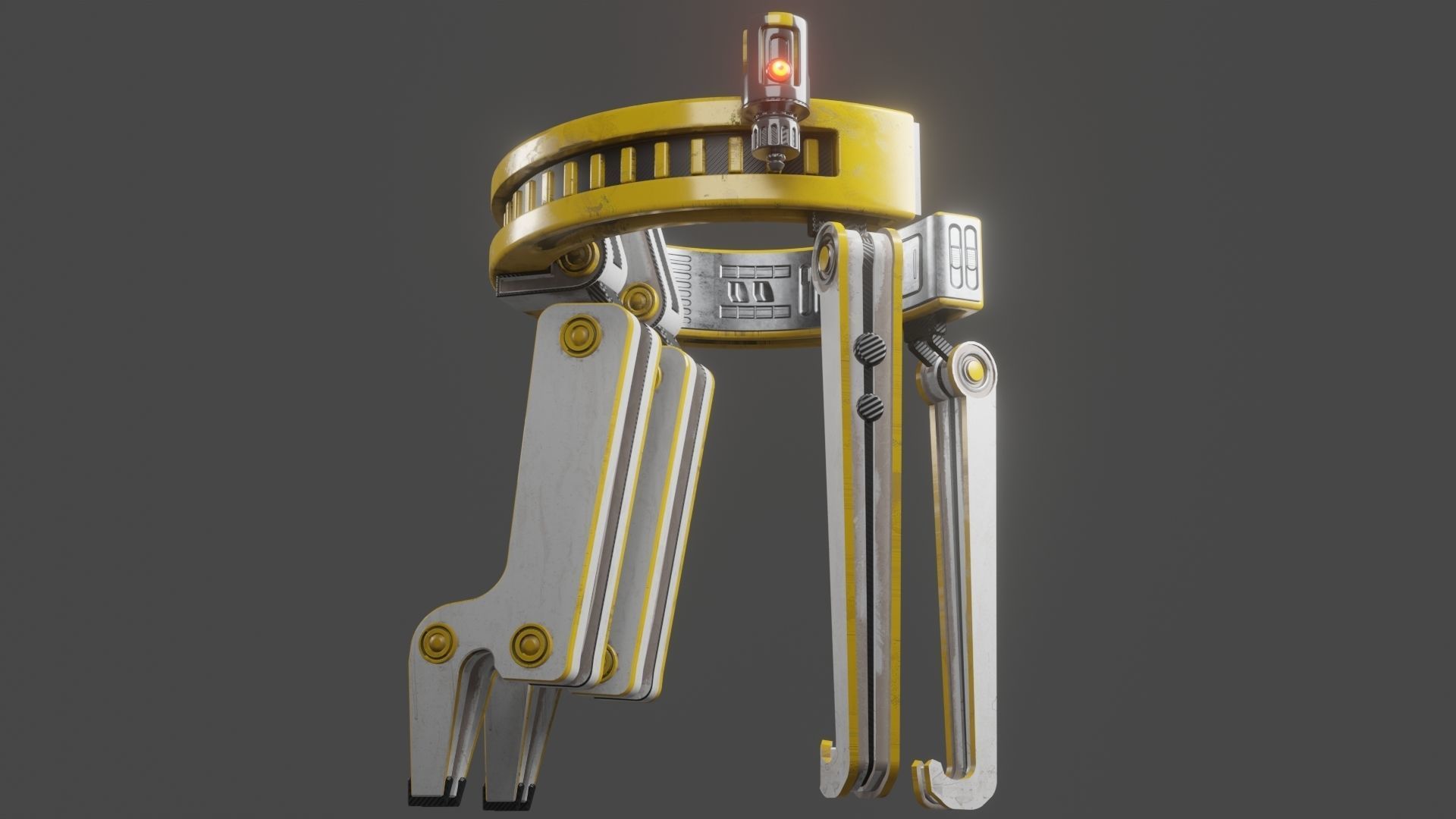 Yellow Robot Sci-fi 3D model_25