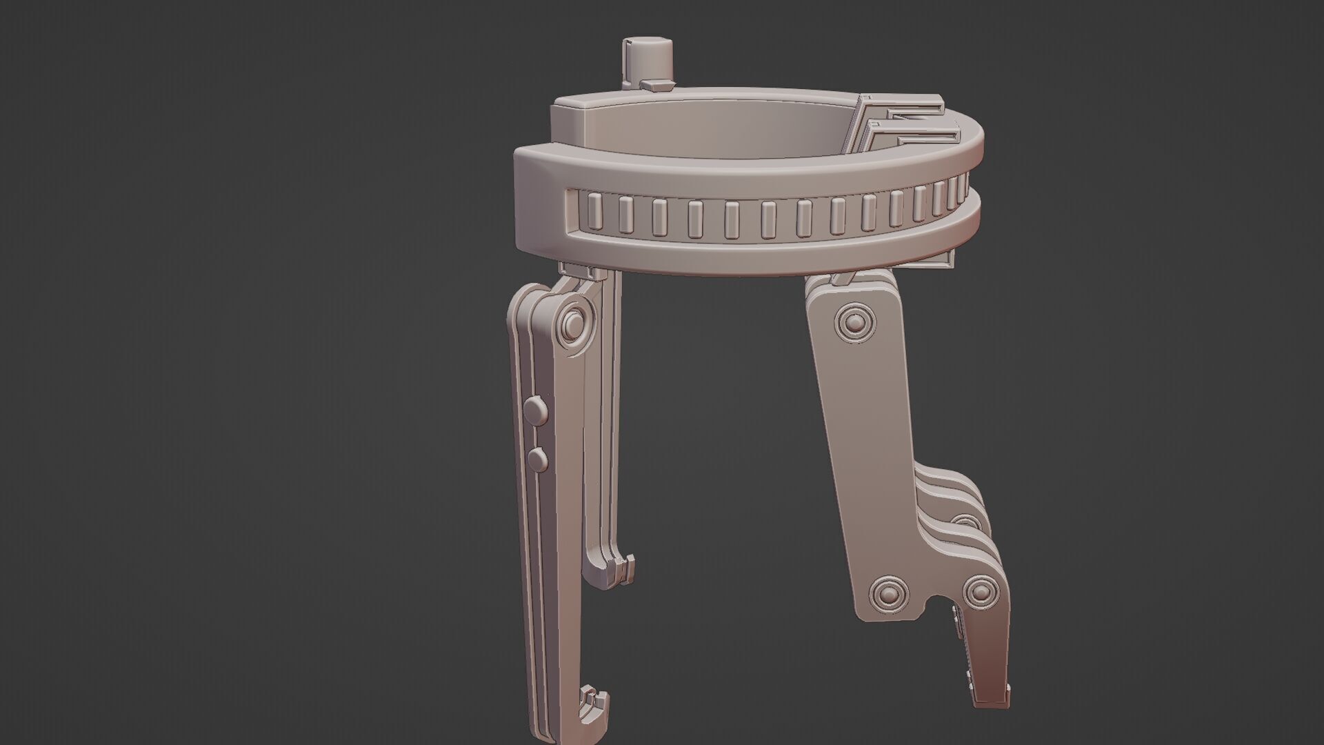 Yellow Robot Sci-fi 3D model_10