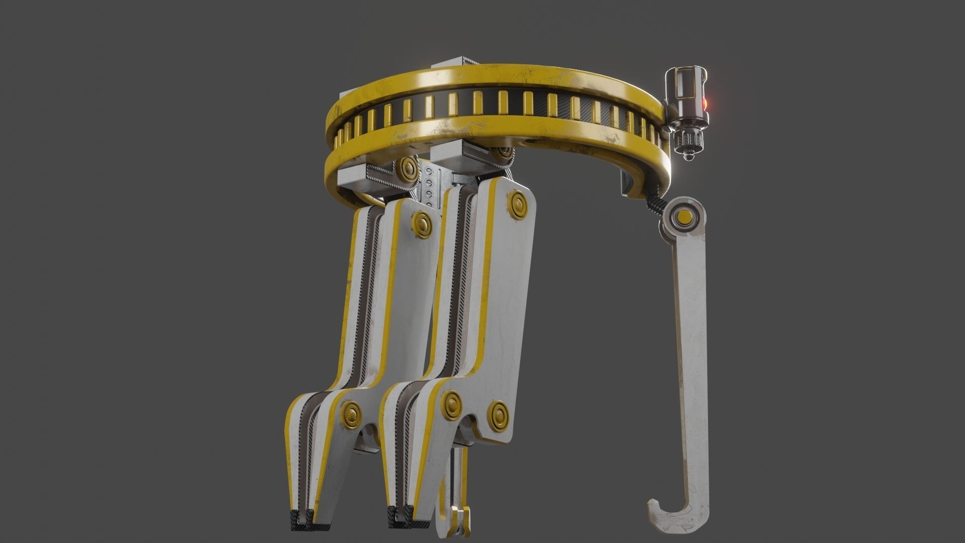 Yellow Robot Sci-fi 3D model_44