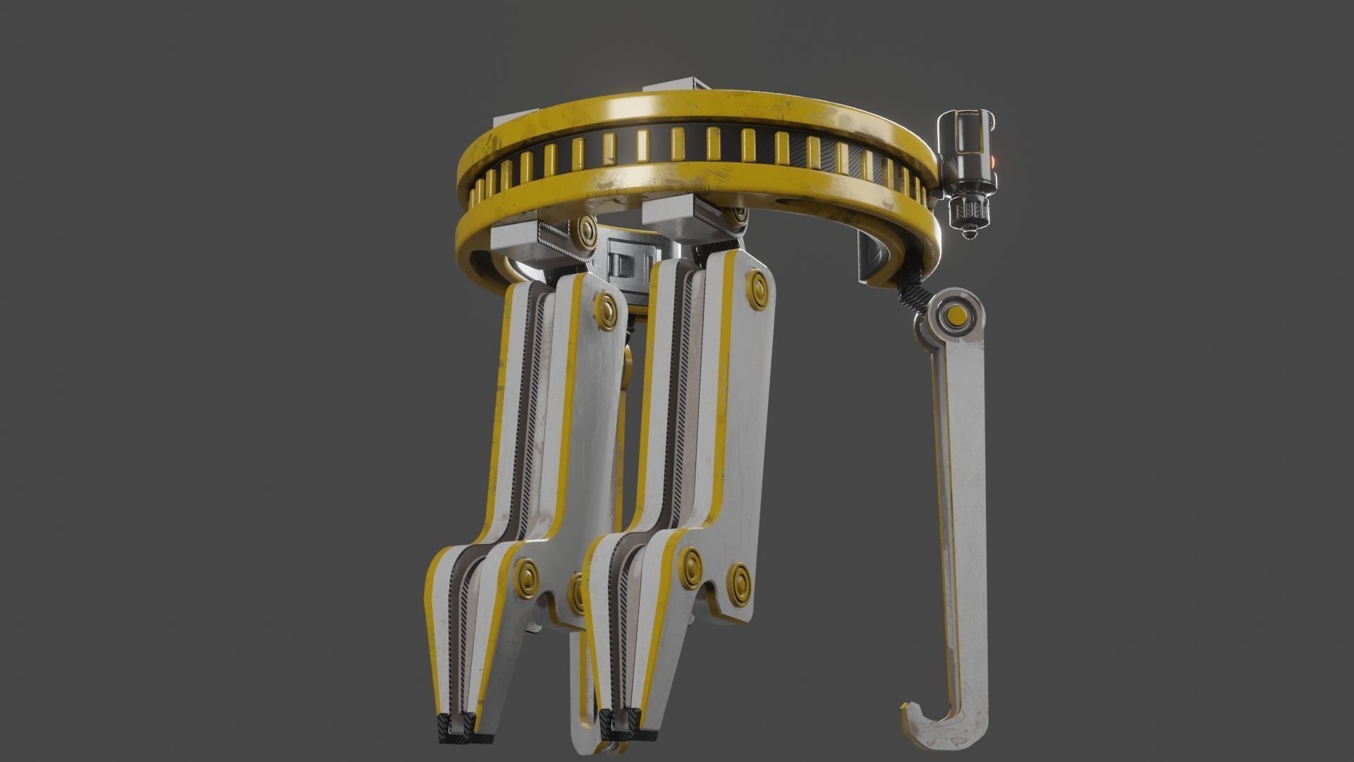 Yellow Robot Sci-fi 3D model_47