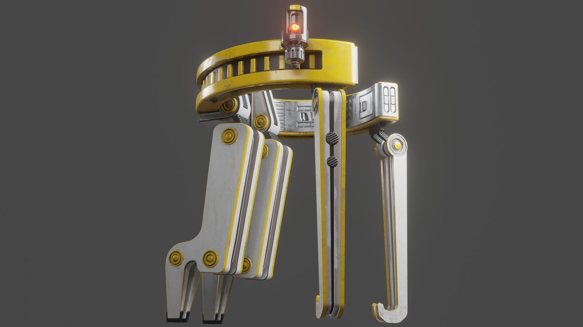 Yellow Robot Sci-fi 3D model_21