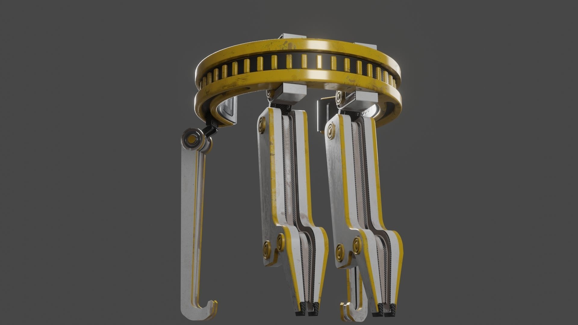 Yellow Robot Sci-fi 3D model_65