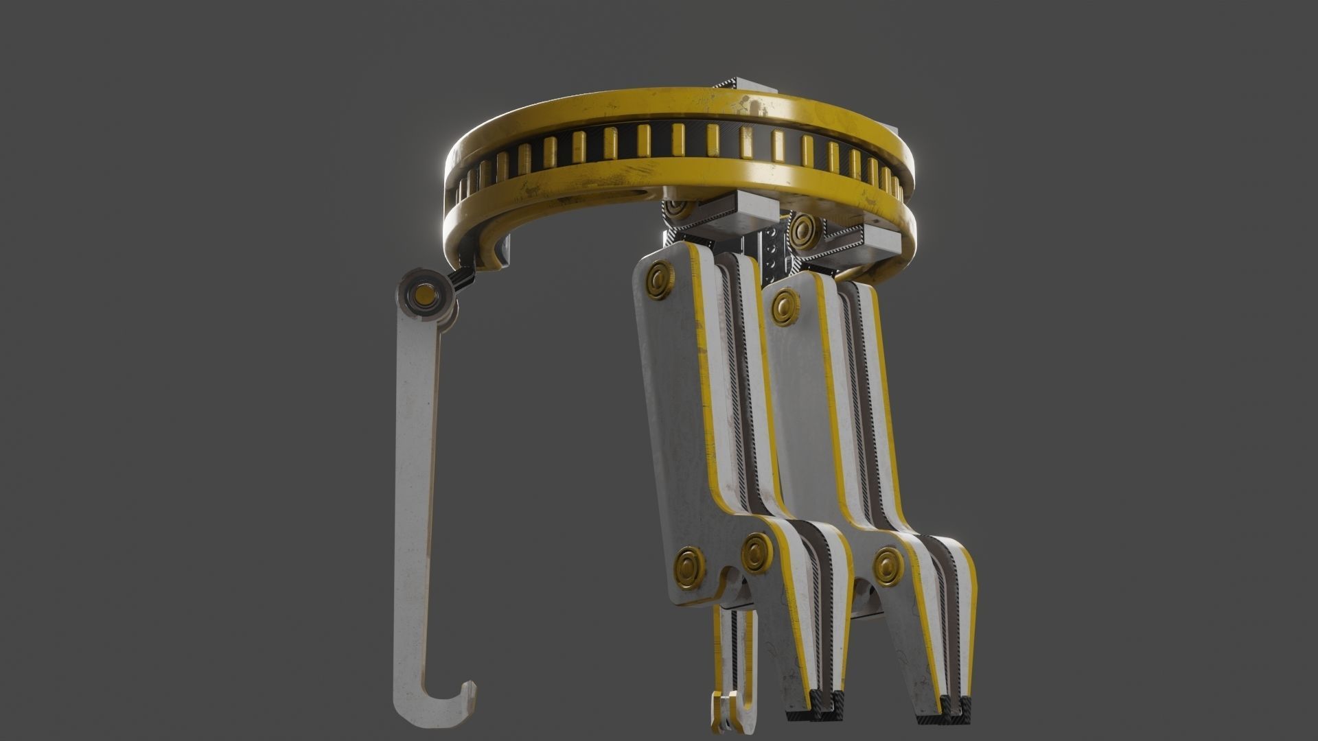 Yellow Robot Sci-fi 3D model_75