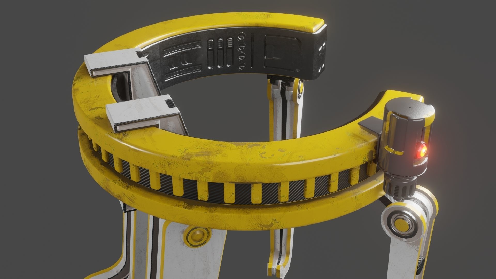 Yellow Robot Sci-fi 3D model_41