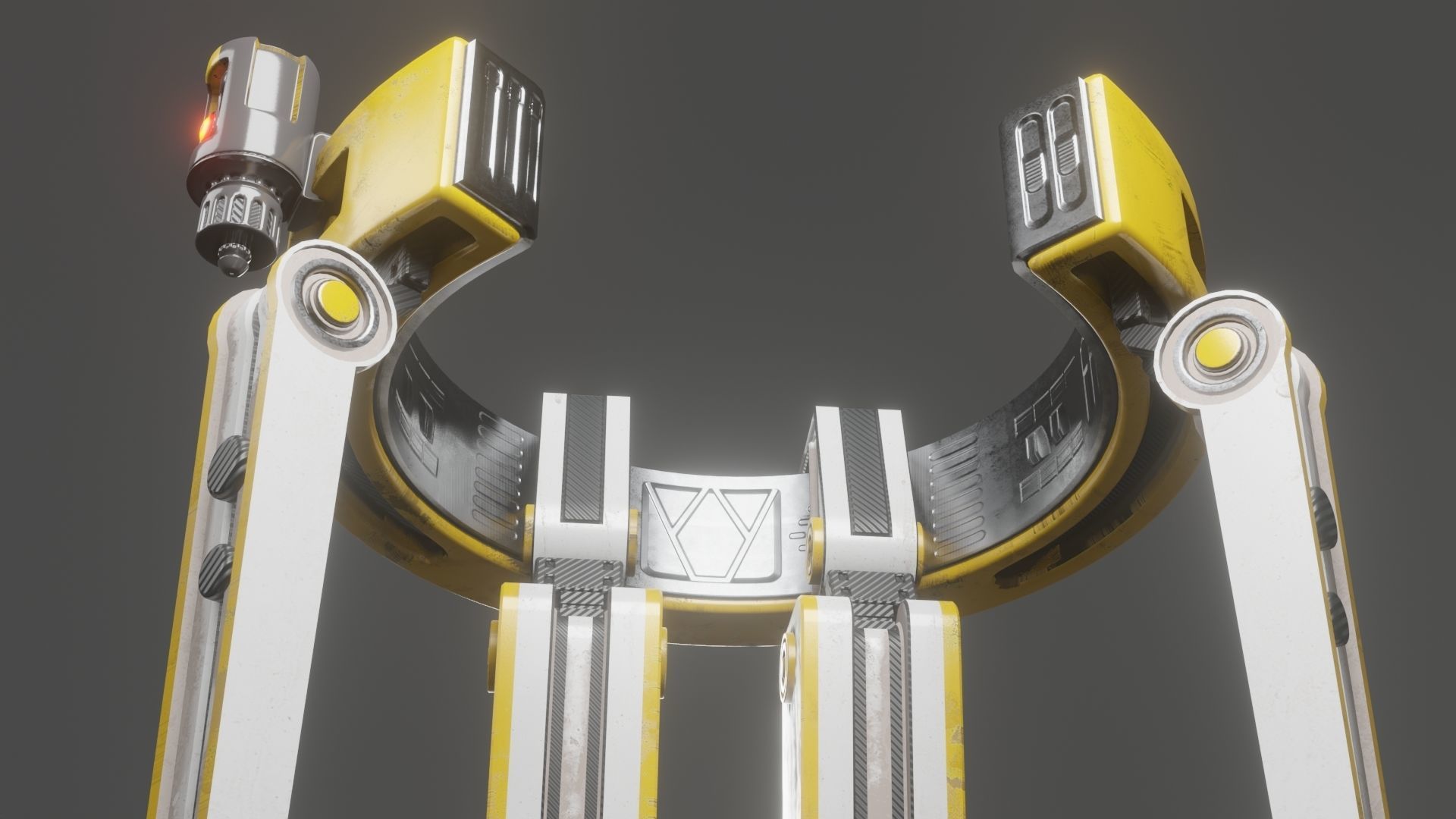 Yellow Robot Sci-fi 3D model_20