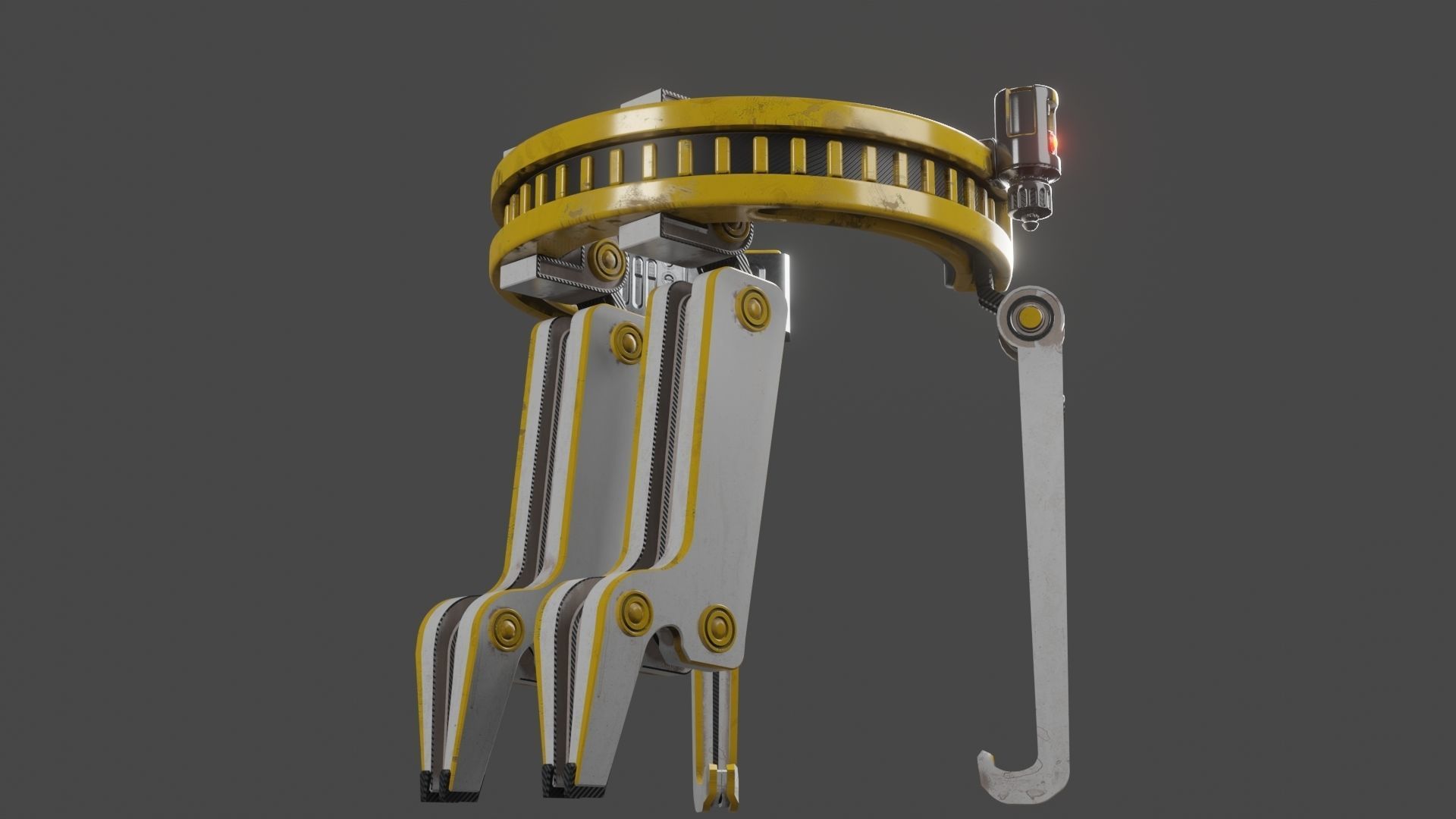 Yellow Robot Sci-fi 3D model_42