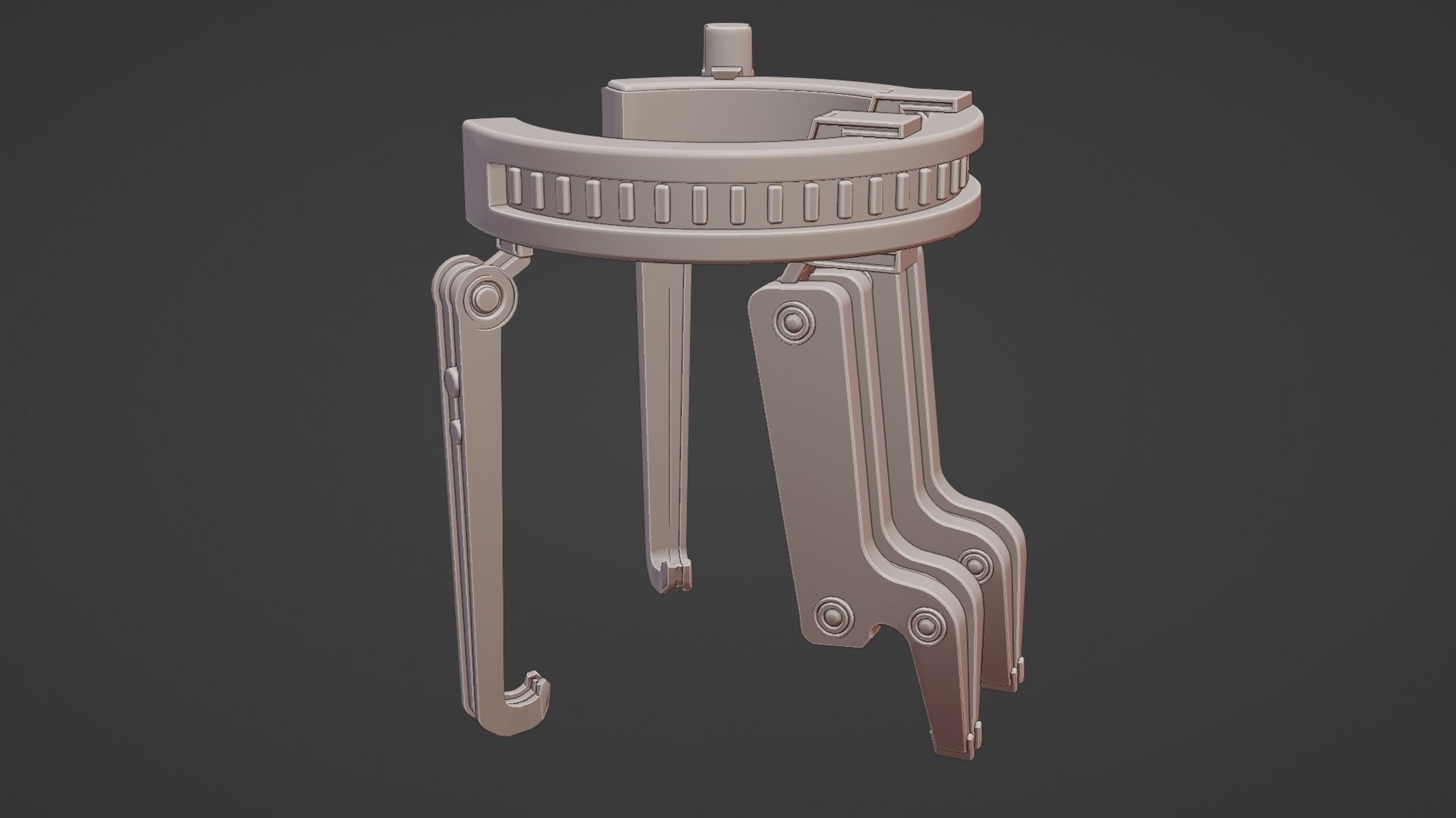 Yellow Robot Sci-fi 3D model_11