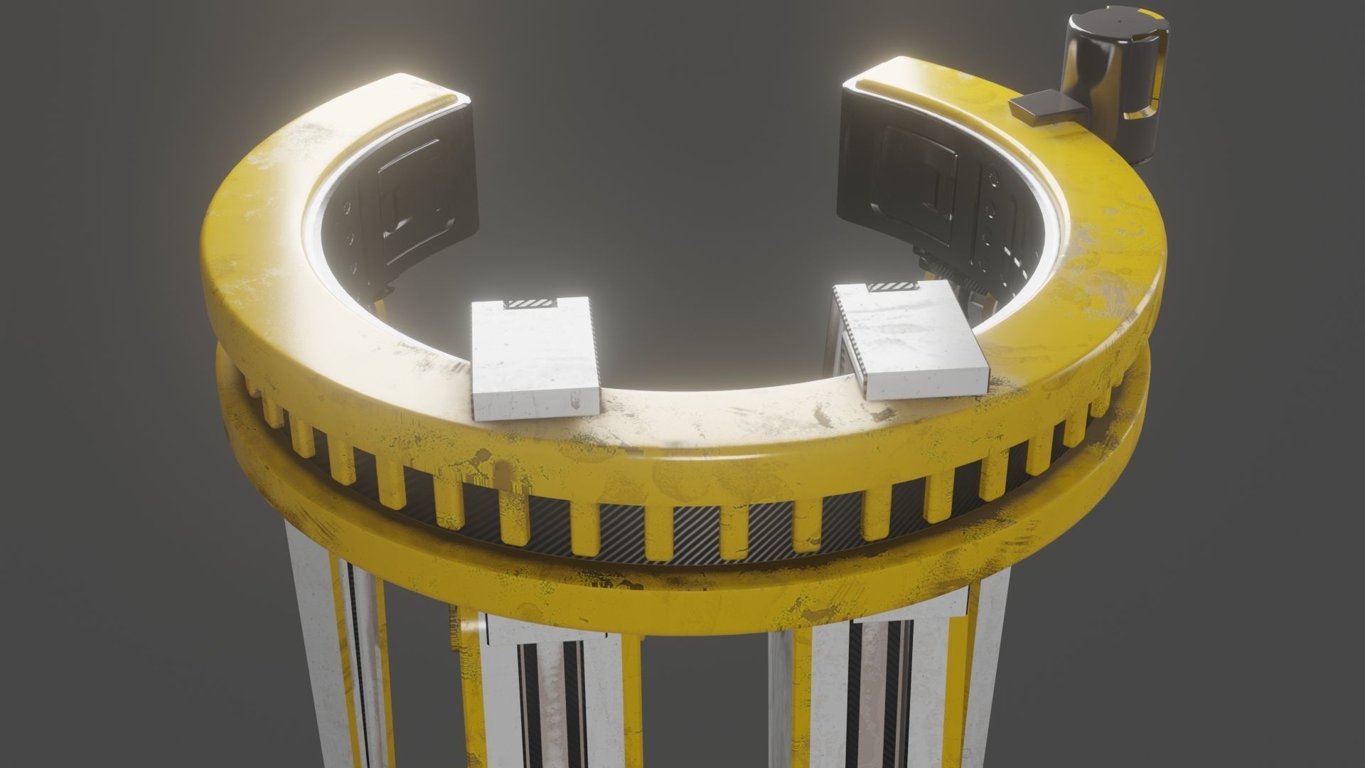 Yellow Robot Sci-fi 3D model_68