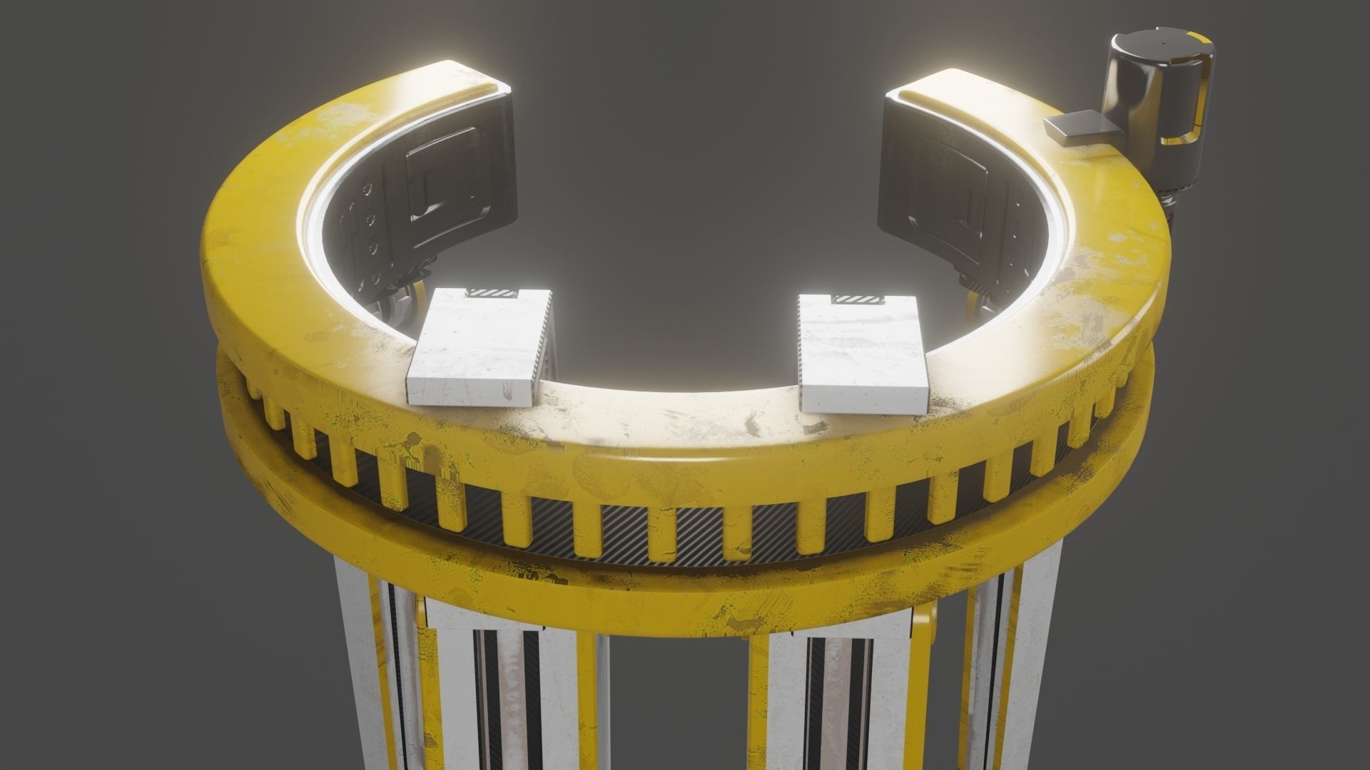 Yellow Robot Sci-fi 3D model_66