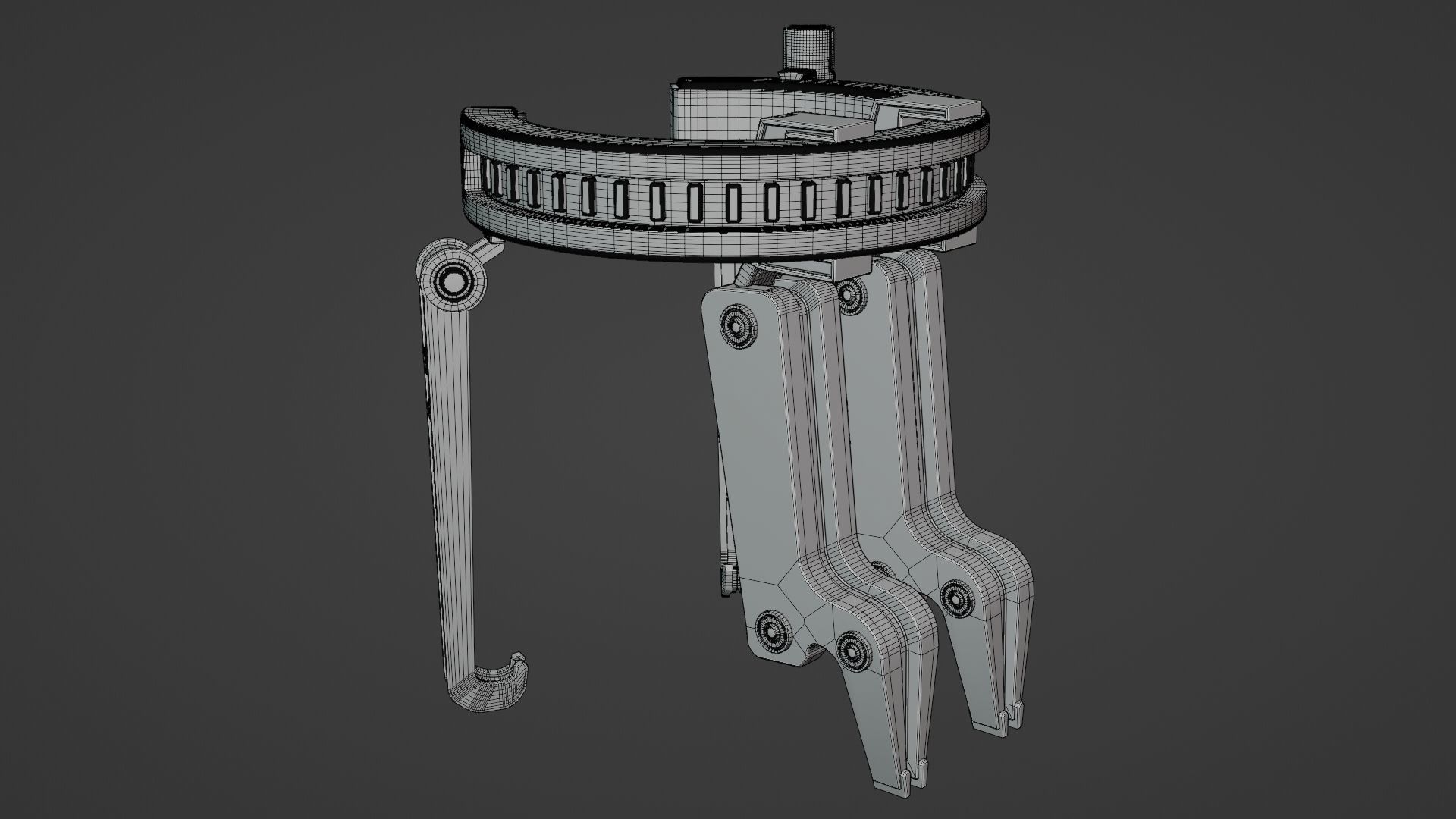 Yellow Robot Sci-fi 3D model_13