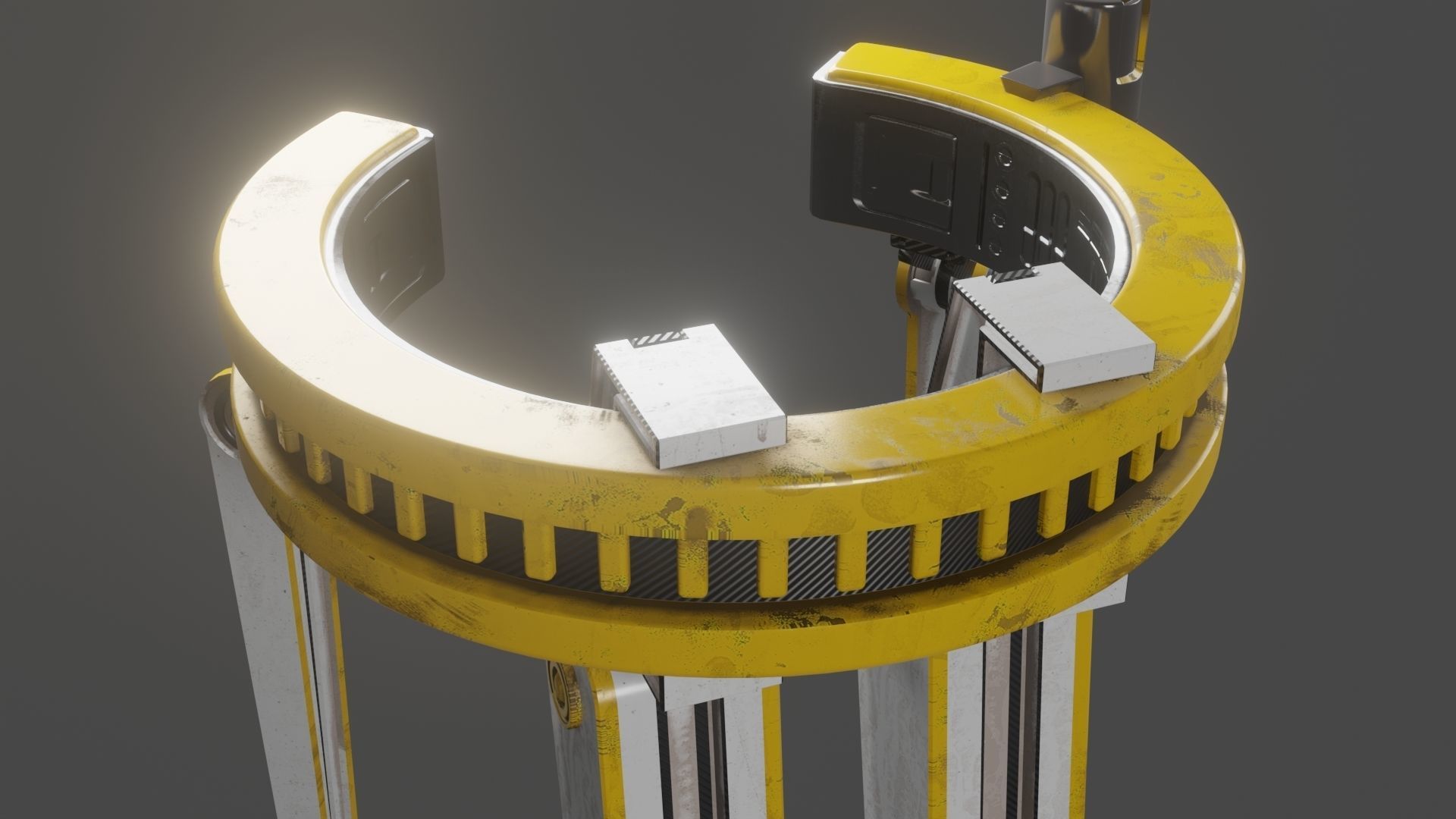 Yellow Robot Sci-fi 3D model_77