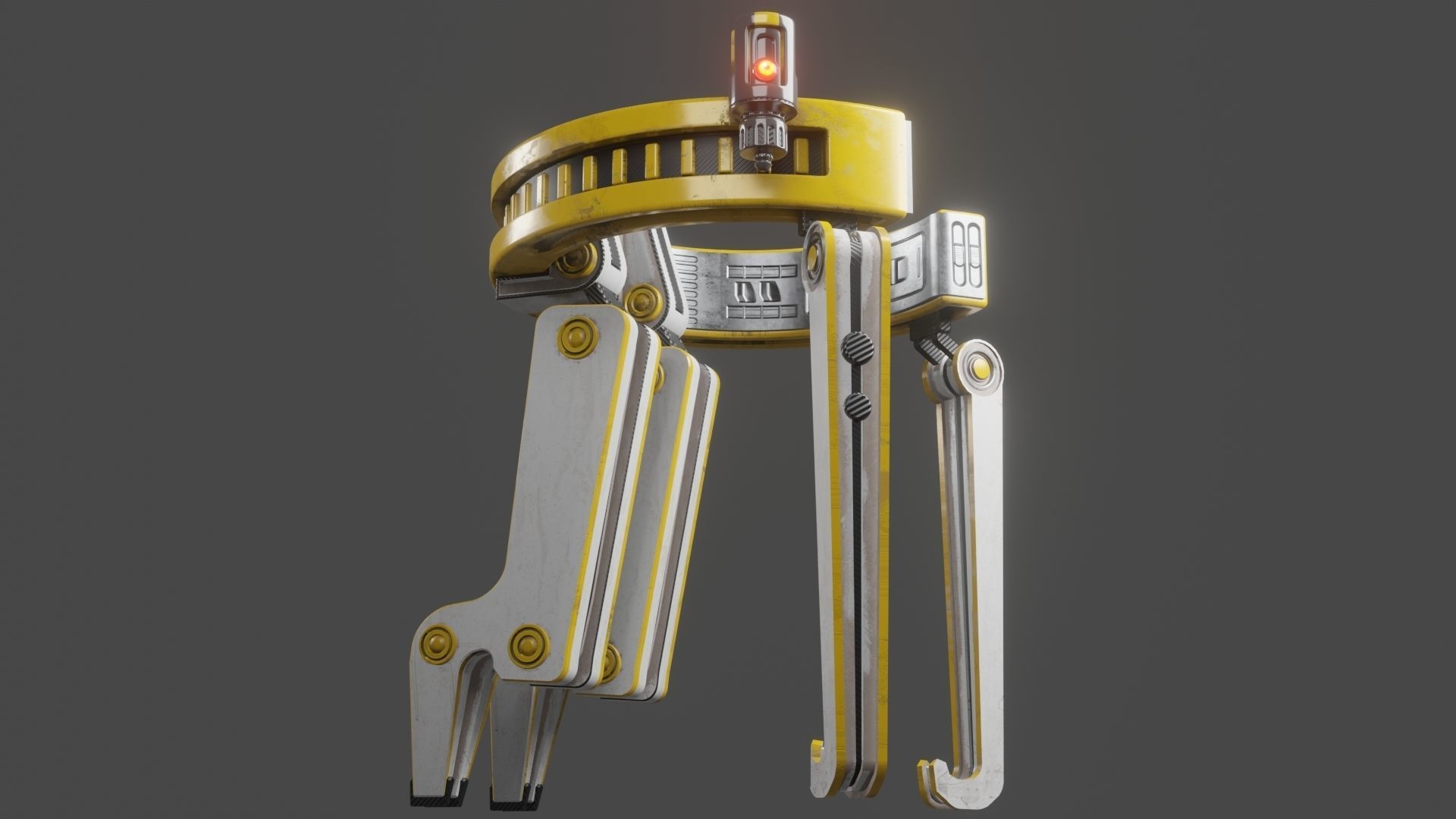 Yellow Robot Sci-fi 3D model_23
