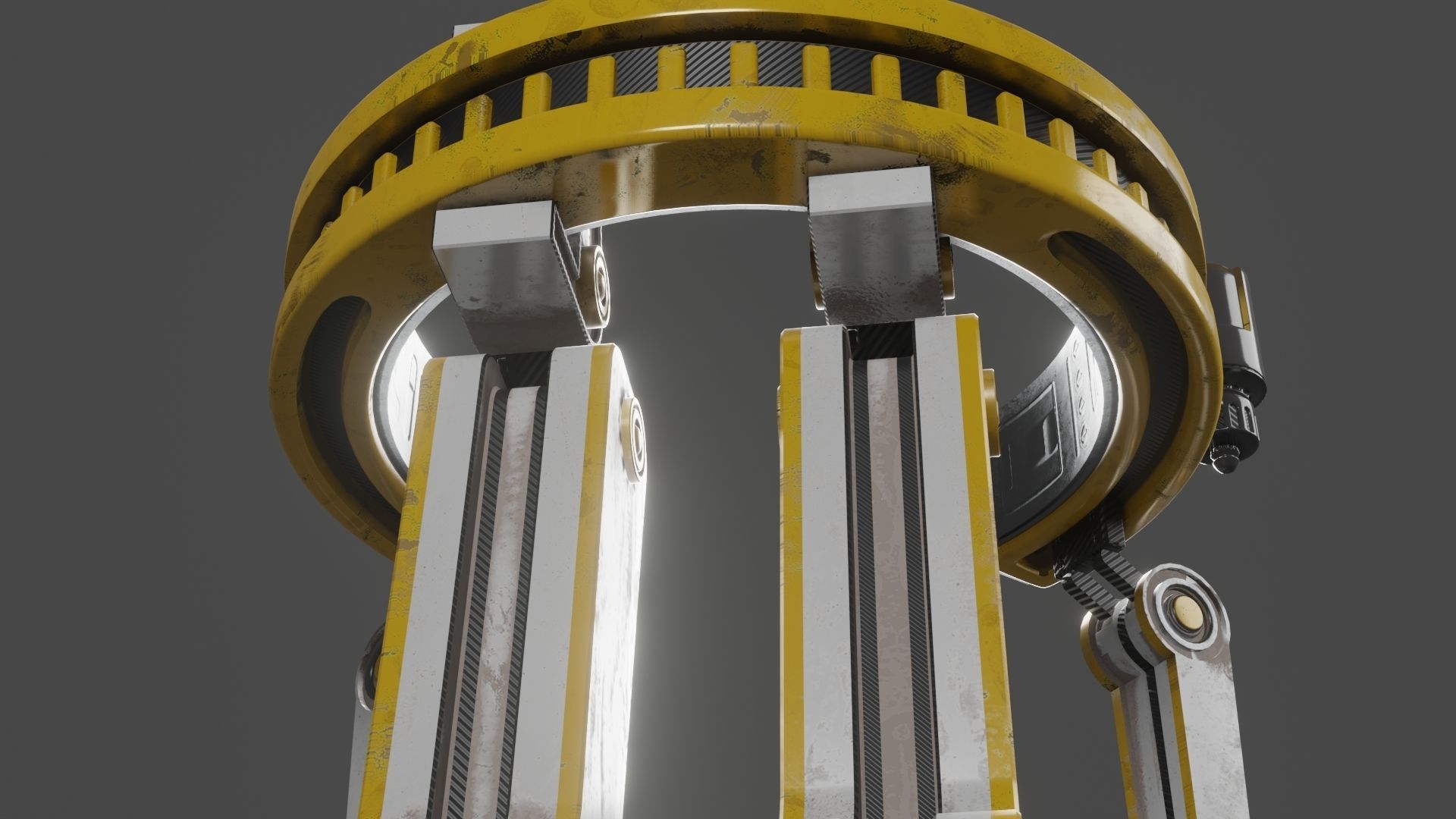 Yellow Robot Sci-fi 3D model_83