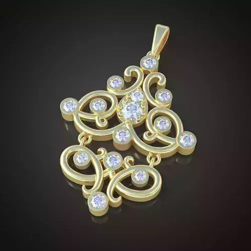 Pendant model 3D 0169 printable model7