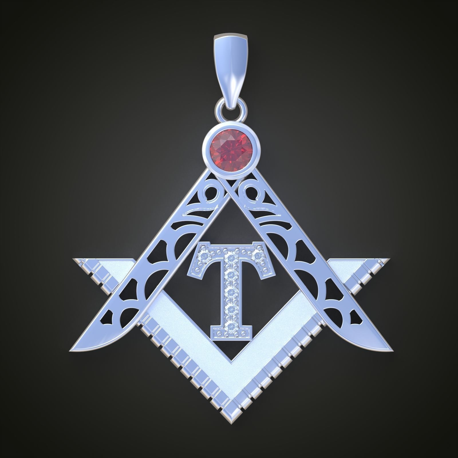 FreeMasons Pendant model 3D 0173 printable model11 3D model 3D ...