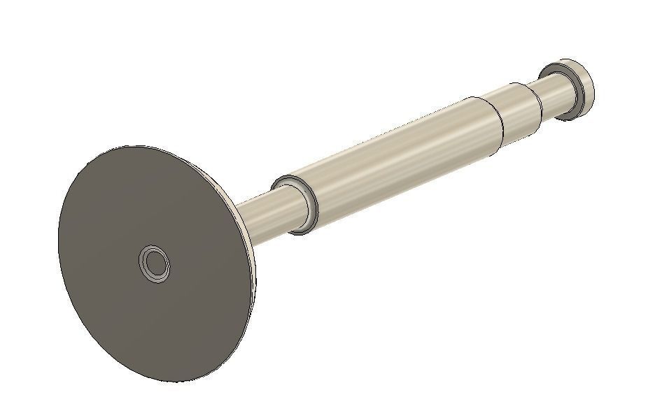 Inlet Valve - 4T Engine 3D model_4