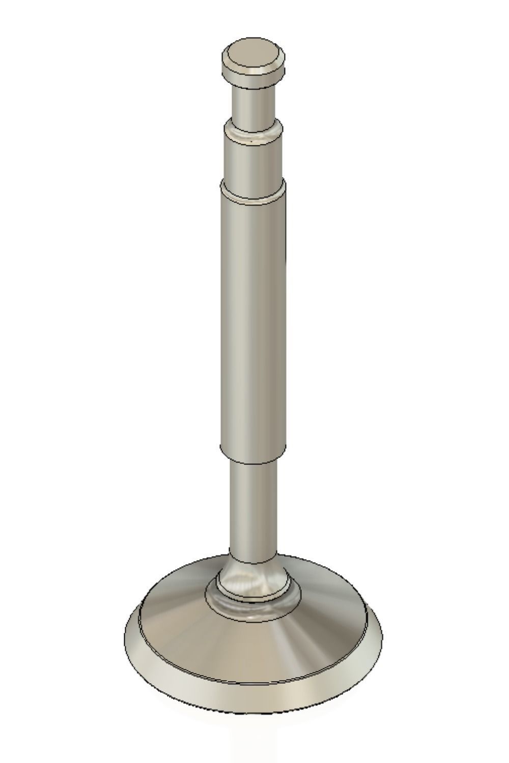 Inlet Valve - 4T Engine 3D model_1