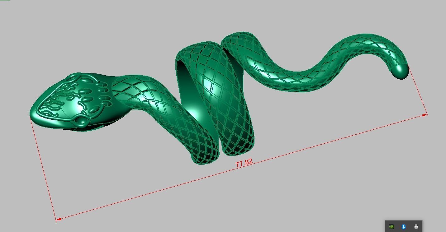 Snake ring 0274 3D printable model 3D print model_13