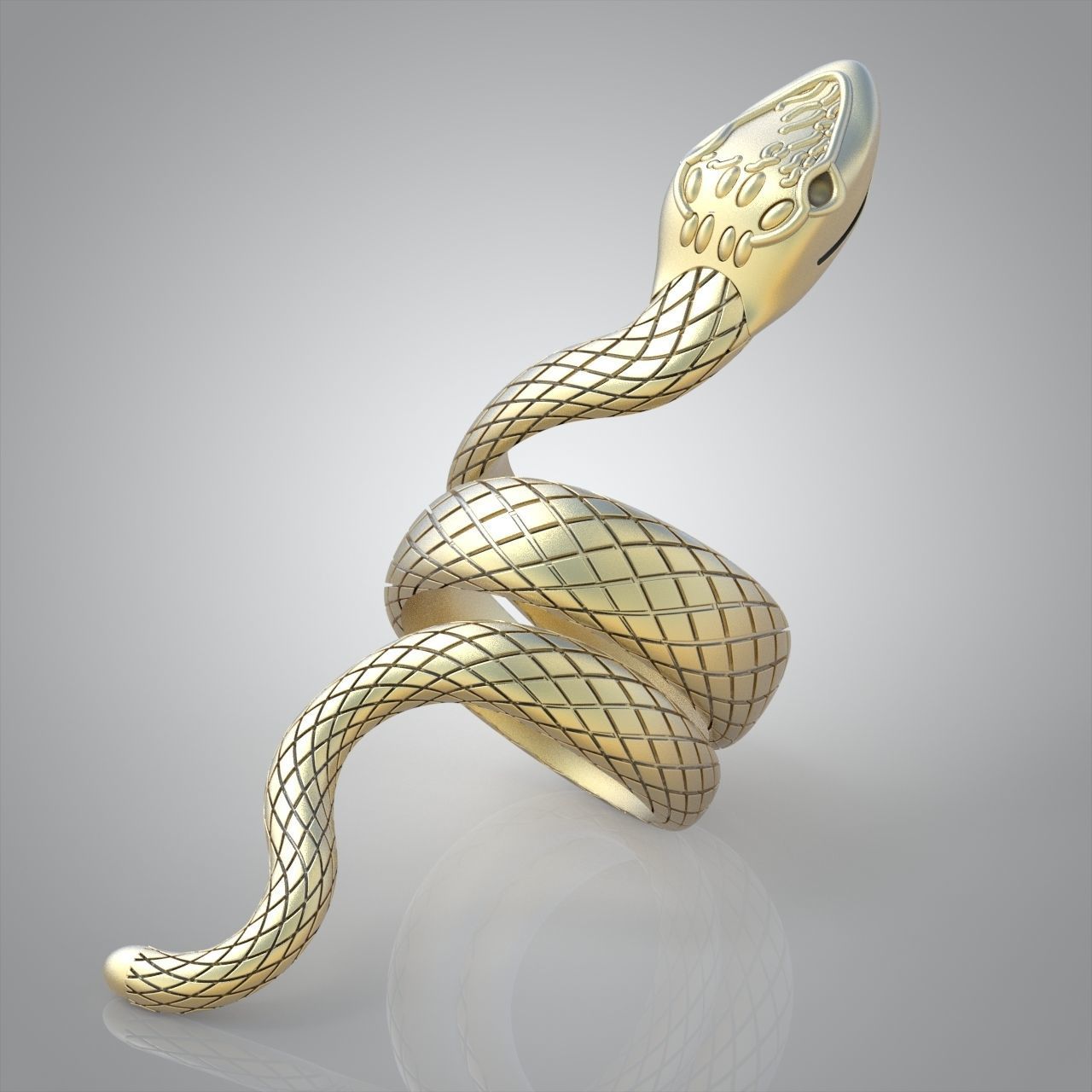 Snake ring 0274 3D printable model 3D print model_6