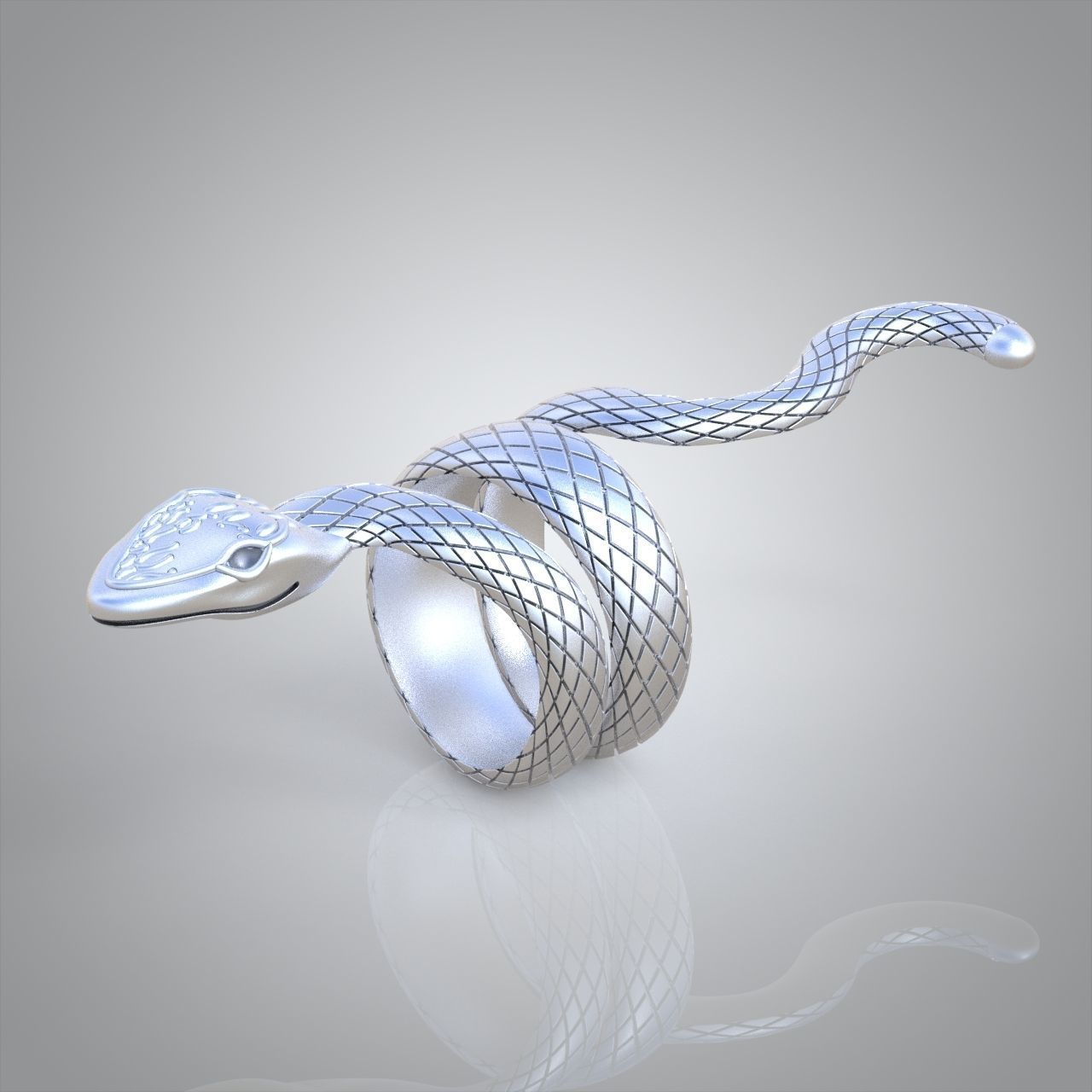 Snake ring 0274 3D printable model 3D print model_1
