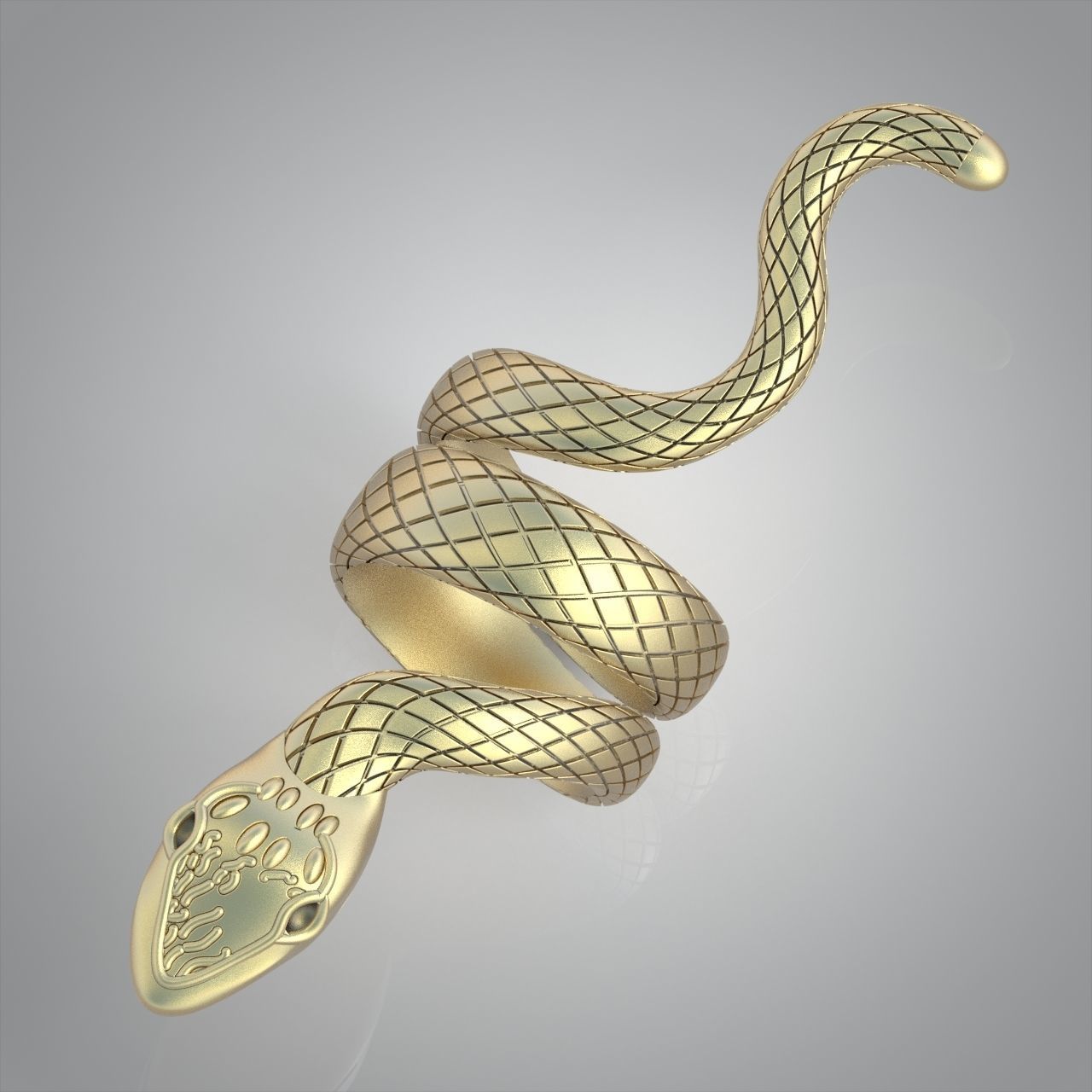 Snake ring 0274 3D printable model 3D print model_3