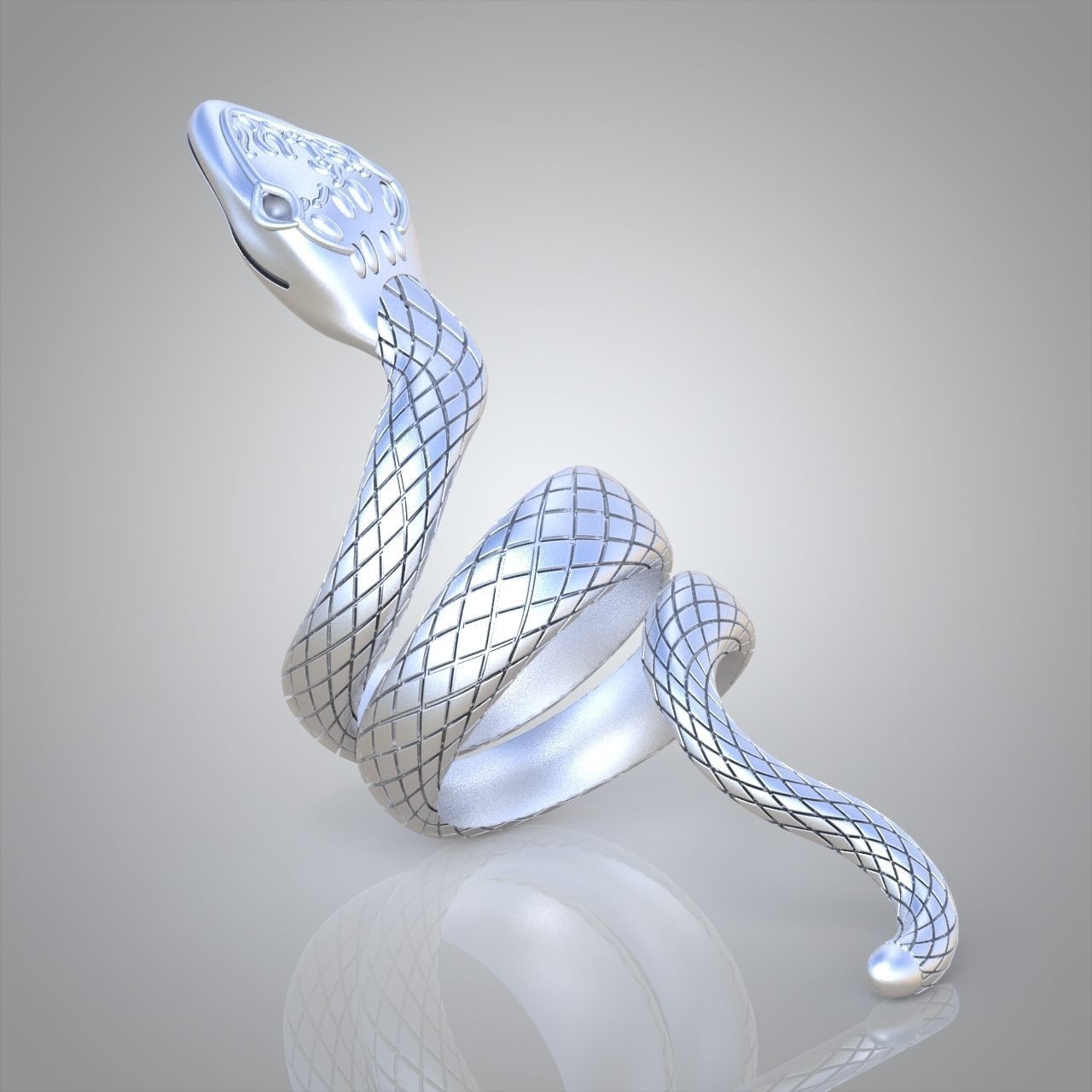 Snake ring 0274 3D printable model 3D print model_8