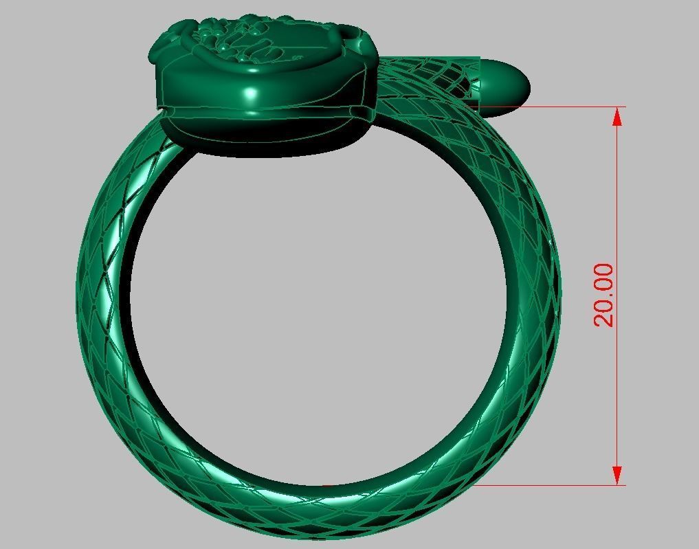 Snake ring 0274 3D printable model 3D print model_11