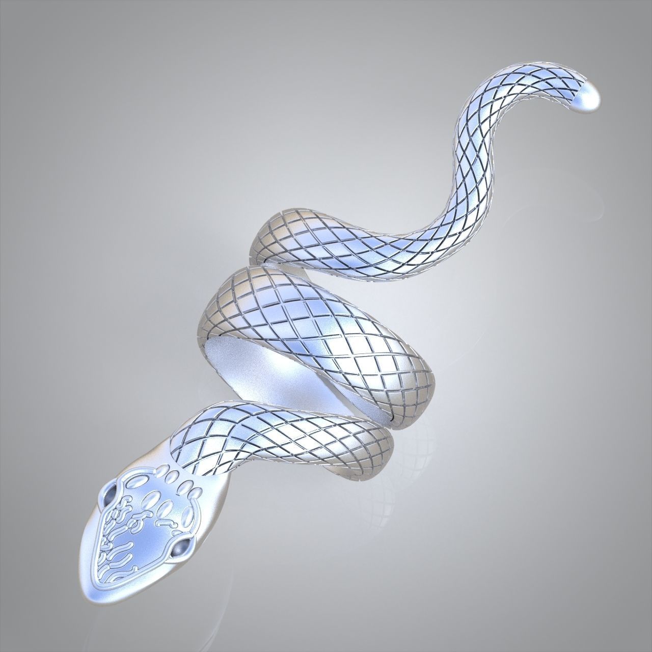 Snake ring 0274 3D printable model 3D print model_4
