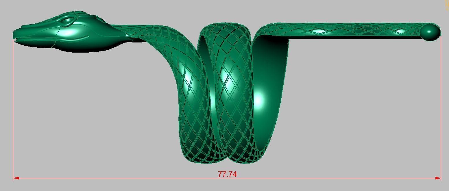 Snake ring 0274 3D printable model 3D print model_10