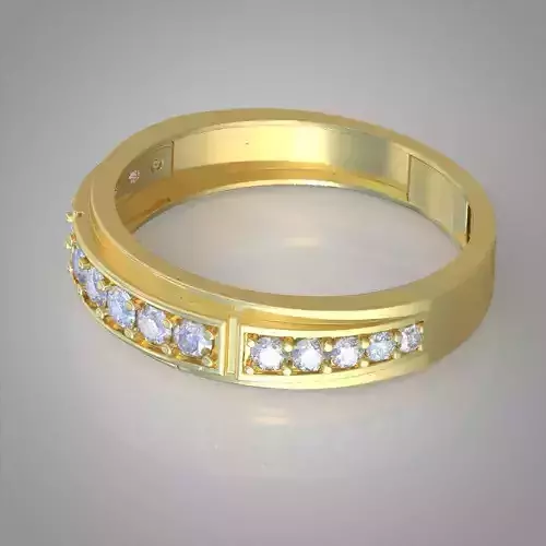Diamond ring 0275 3D printable model 