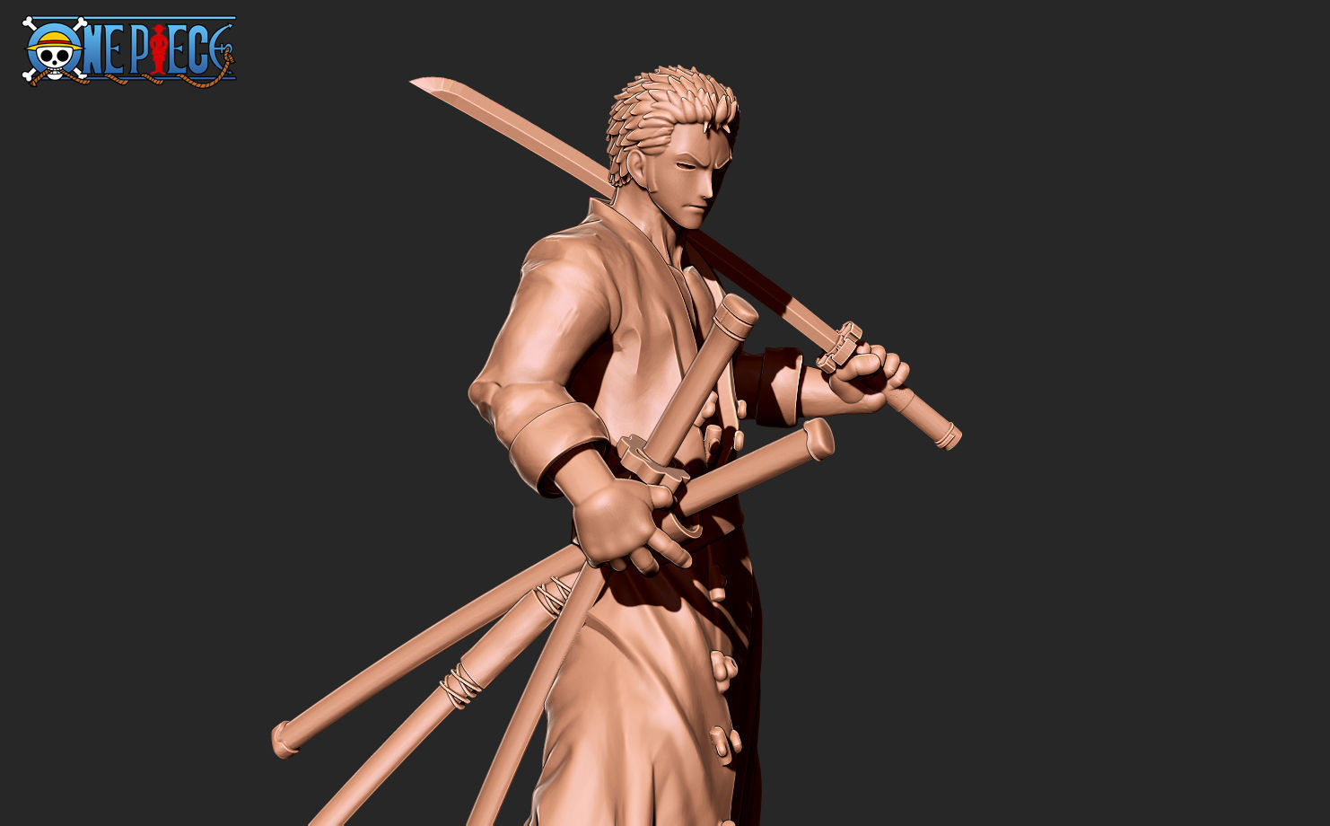 Zoro one piece 3D print model_3