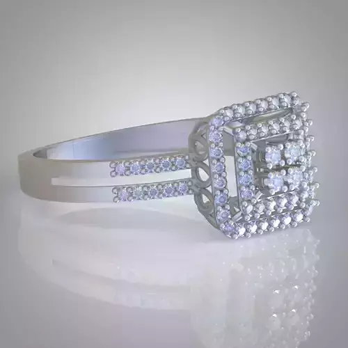 Diamond ring 0285 3D printable model 14