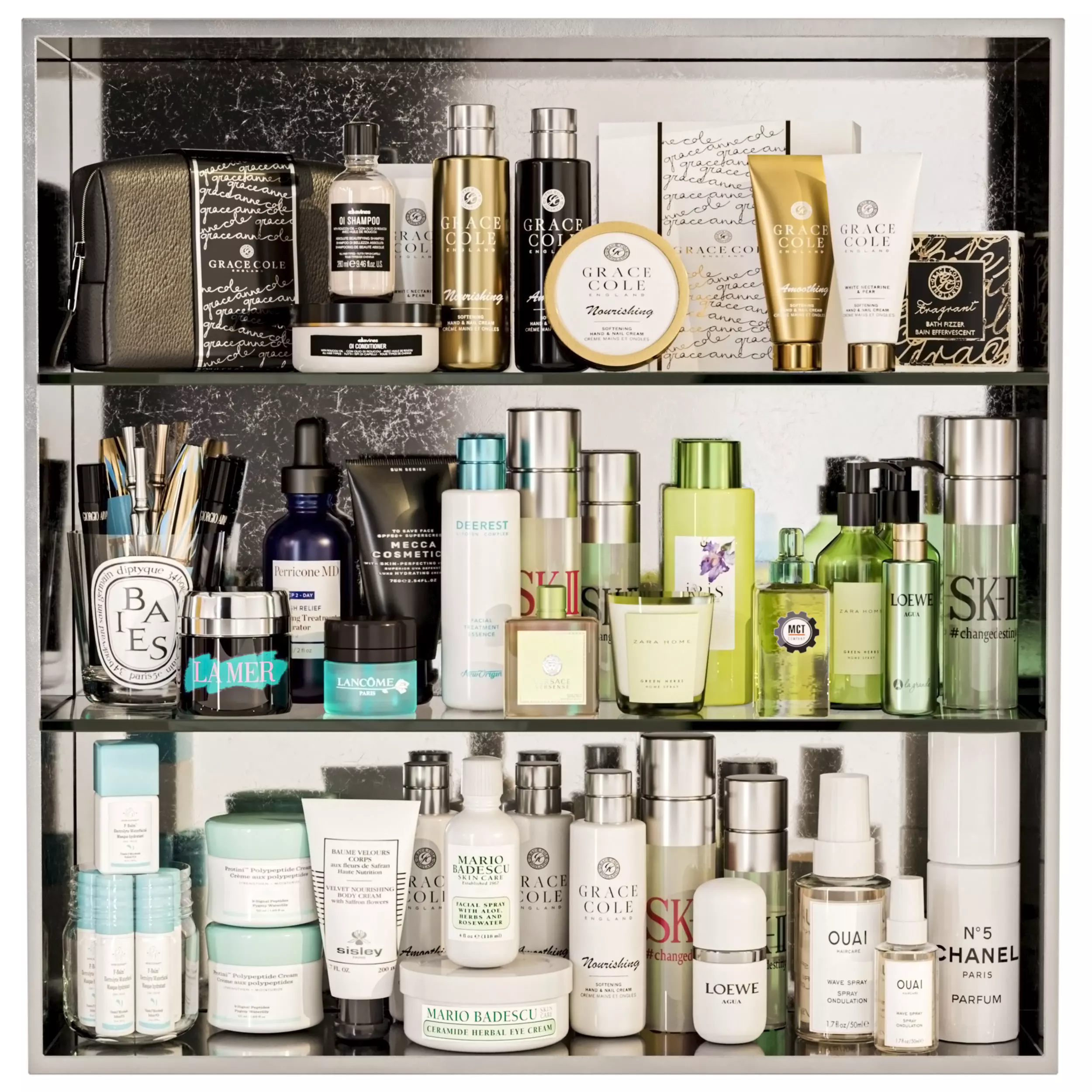 A set of cosmetics in a beauty salon for make-up 3D model