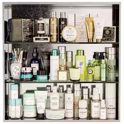 A set of cosmetics in a beauty salon for make-up