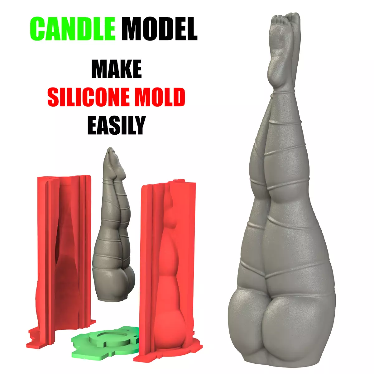 2 sizes of candle model 3D print model_0