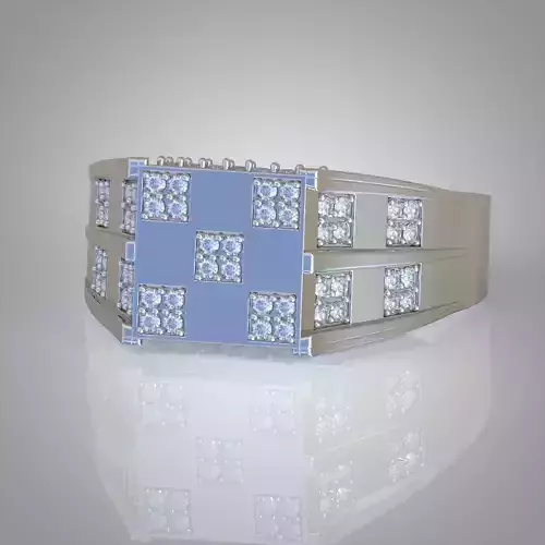 Diamond ring 0288 3D printable model 