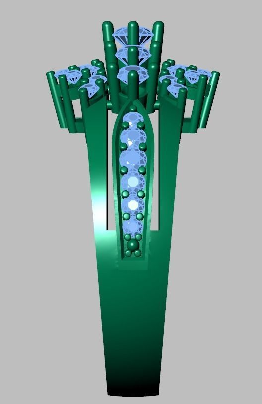 Diamond ring 0290 3D printable model10 3D print model_13
