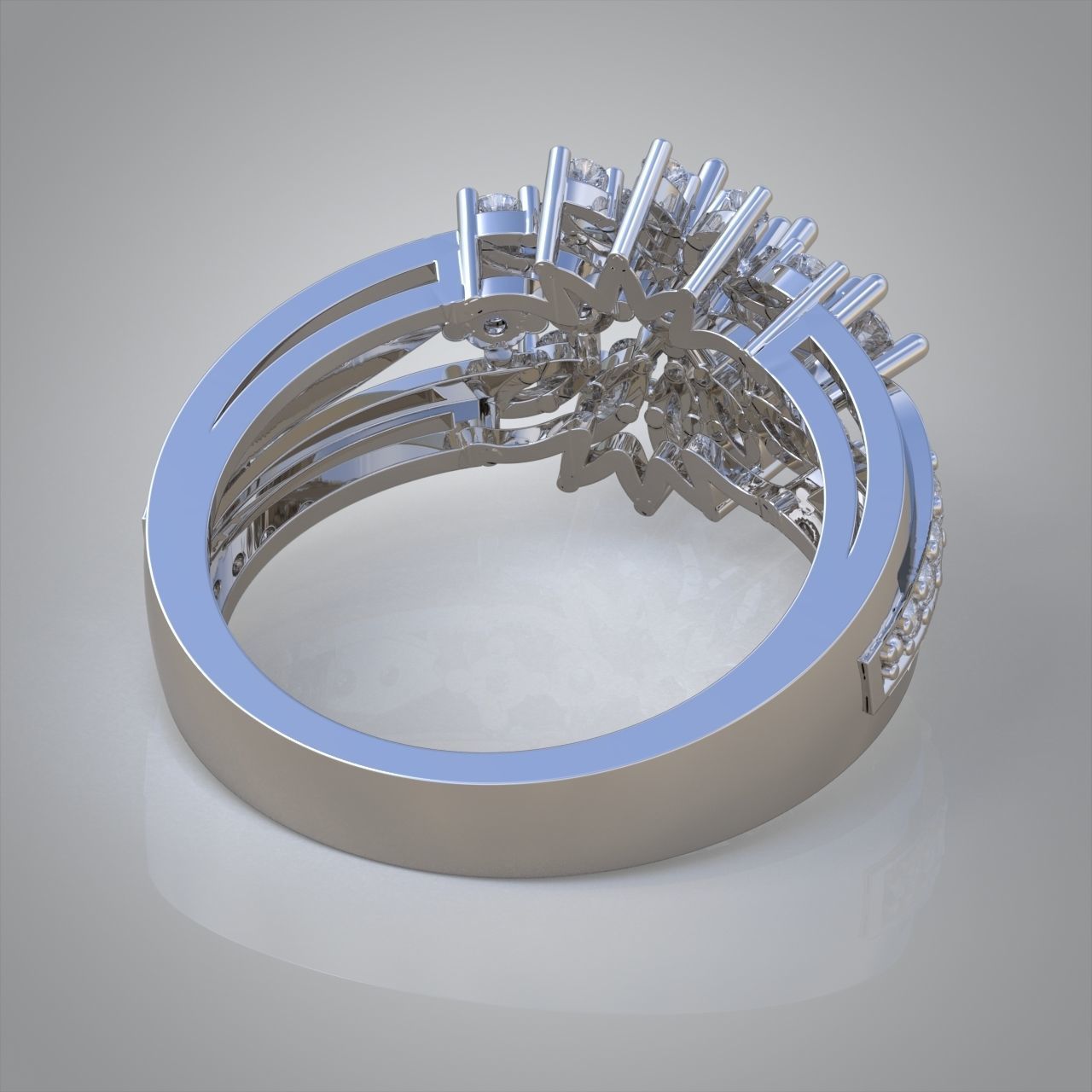Diamond ring 0290 3D printable model10 3D print model_10