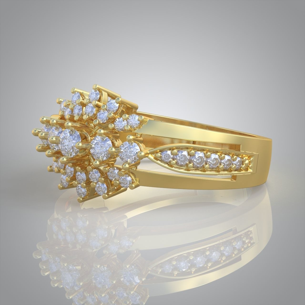 Diamond ring 0290 3D printable model10 3D print model_8