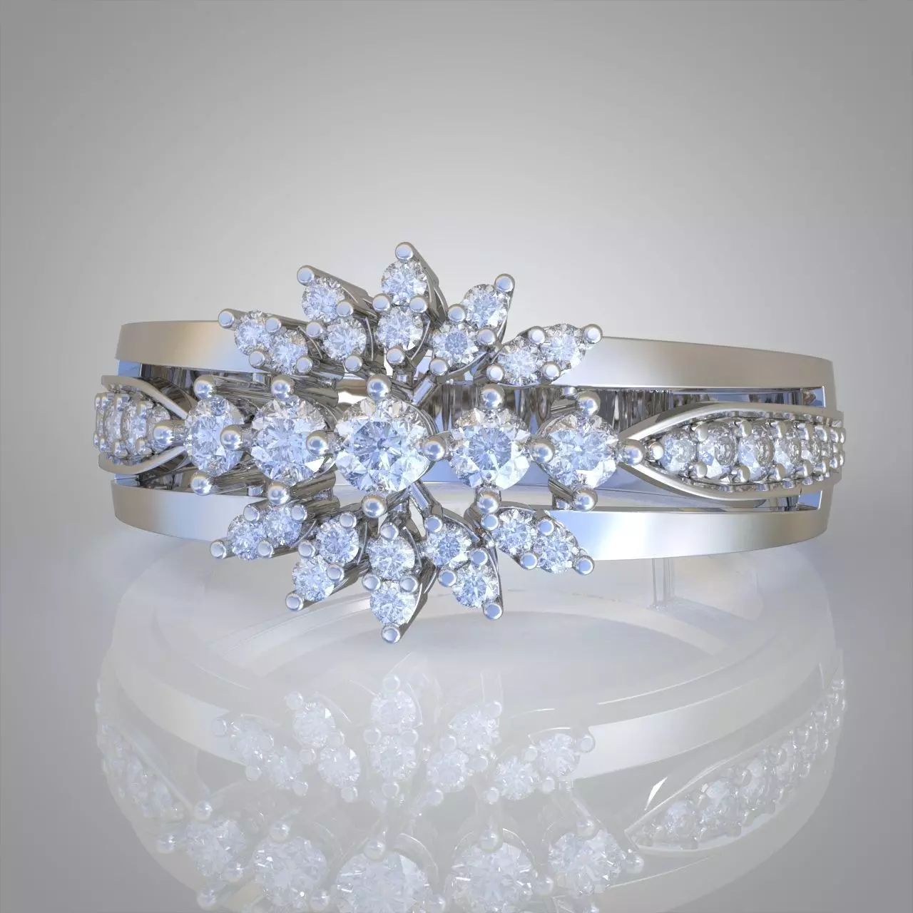 Diamond ring 0290 3D printable model10 3D print model_0