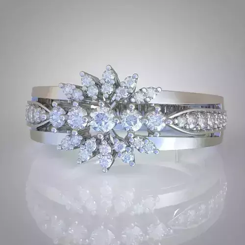 Diamond ring 0290 3D printable model10