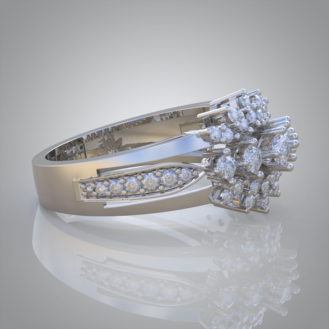 Diamond ring 0290 3D printable model10 3D print model_9