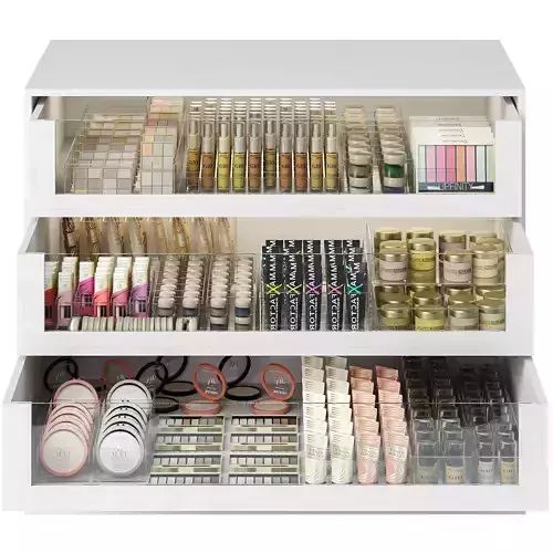 Set of cosmetics for make-up in a beauty salon
