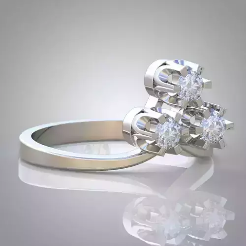 Diamond ring 0292 3D printable model