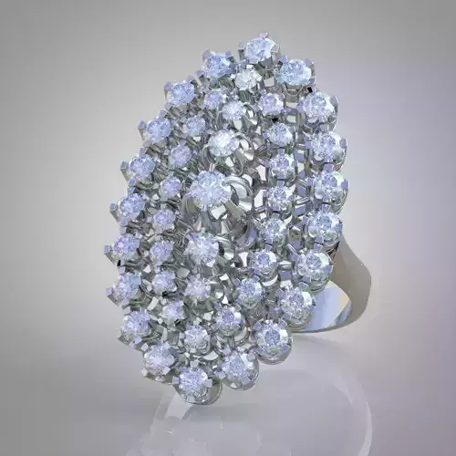 Diamond ring 0294 3D printable model10--